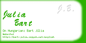 julia bart business card